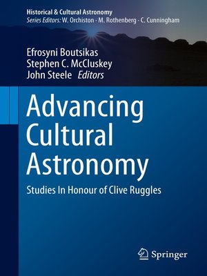 cover image of Advancing Cultural Astronomy